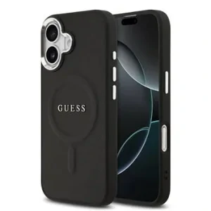 Husa spate Guess PU Saffiano MagSafe pentru iPhone 17 Negru