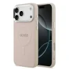 Husă spate Guess PU Saffiano MagSafe pentru iPhone 17 Pro Max, roz