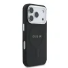 Husă spate Guess PU Saffiano MagSafe pentru iPhone 17 Pro, neagră