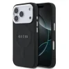 Husă spate Guess PU Saffiano MagSafe pentru iPhone 17 Pro, neagră