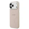 Husa spate Guess PU Saffiano MagSafe pentru iPhone 17 Pro, roz