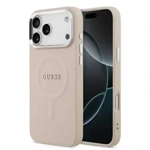 Husa spate Guess PU Saffiano MagSafe pentru iPhone 17 Pro, roz