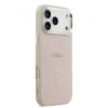 Husa spate Guess PU Saffiano MagSafe pentru iPhone 17 Pro, roz
