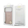 Husa spate Guess PU Saffiano MagSafe pentru iPhone 17 Pro, roz