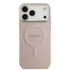 Husa spate Guess PU Saffiano MagSafe pentru iPhone 17 Pro, roz