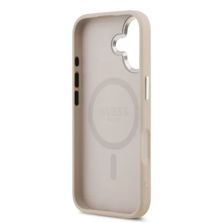 Husă spate Guess PU Saffiano MagSafe pentru iPhone 17 roz