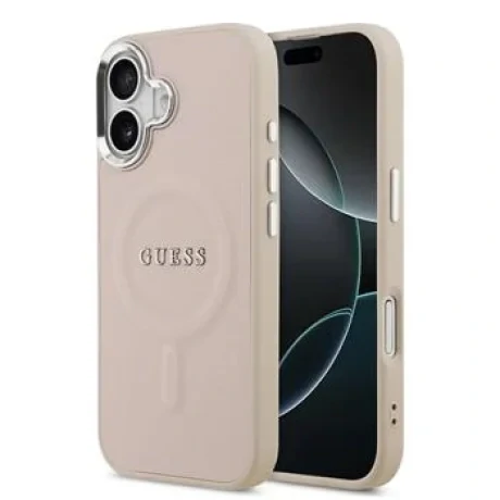 Husă spate Guess PU Saffiano MagSafe pentru iPhone 17 roz