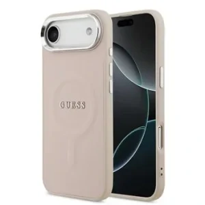 Husa spate Guess PU Saffiano MagSafe pentru iPhone Air, roz