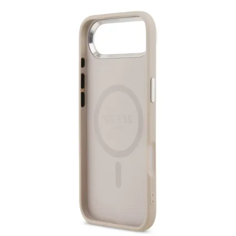 Husa spate Guess PU Saffiano MagSafe pentru iPhone Air, roz