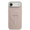 Husa spate Guess PU Saffiano MagSafe pentru iPhone Air, roz