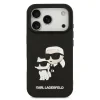 Husă spate Karl Lagerfeld 3D Cauciuc Karl și Choupette pentru iPhone 17 Pro, Neagră