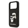 Husă spate Karl Lagerfeld 3D Cauciuc Karl și Choupette pentru iPhone 17 Pro, Neagră