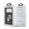 Husă spate Karl Lagerfeld 3D Cauciuc Karl și Choupette pentru iPhone 17 Pro, Neagră