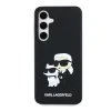 Husă spate Karl Lagerfeld 3D Cauciuc Karl și Choupette pentru Samsung Galaxy S24 FE Negru