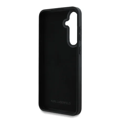 Husă spate Karl Lagerfeld 3D Cauciuc Karl și Choupette pentru Samsung Galaxy S24 FE Negru