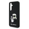 Husă spate Karl Lagerfeld 3D Cauciuc Karl și Choupette pentru Samsung Galaxy S24 FE Negru