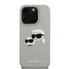 Husă spate Karl Lagerfeld 3D Rubber Double Heads pentru iPhone 16 Pro Max, bej