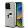 Husă spate Karl Lagerfeld 3D Rubber Double Heads pentru iPhone 16 Pro Max, bej