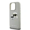 Husă spate Karl Lagerfeld 3D Rubber Double Heads pentru iPhone 16 Pro Max, bej