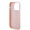 Husă spate Karl Lagerfeld cu logo sclipici 3D din cauciuc Karl pentru iPhone 15 Pro Max, roz