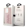 Husă spate Karl Lagerfeld cu logo sclipici 3D din cauciuc Karl pentru iPhone 15 Pro Max, roz