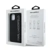 Husă spate Karl Lagerfeld cu logo sclipici 3D din cauciuc pentru iPhone 13, neagră