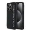 Husă spate Karl Lagerfeld cu logo sclipici 3D din cauciuc pentru iPhone 13 Pro, neagră