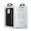 Husă spate Karl Lagerfeld cu logo sclipici 3D din cauciuc pentru iPhone 13 Pro, neagră