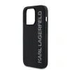 Husă spate Karl Lagerfeld cu logo sclipici 3D din cauciuc pentru iPhone 14 Pro, neagră