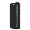 Husă spate Karl Lagerfeld cu logo sclipici 3D din cauciuc pentru iPhone 15 Pro Max, neagră