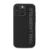 Husă spate Karl Lagerfeld cu logo sclipici 3D din cauciuc pentru iPhone 15 Pro Max, neagră