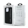 Husă spate Karl Lagerfeld cu logo sclipici 3D din cauciuc pentru iPhone 15 Pro Max, neagră