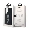 Husă spate Karl Lagerfeld cu logo sclipici 3D din cauciuc pentru Samsung Galaxy S24 Ultra, neagră