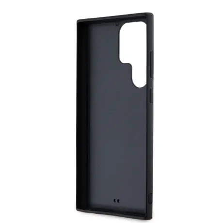 Husă spate Karl Lagerfeld cu logo sclipici 3D din cauciuc pentru Samsung Galaxy S24 Ultra, neagră