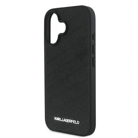 Husă spate Karl Lagerfeld cu model matlasat din PU pentru iPhone 16, neagră
