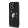 Husă spate Karl Lagerfeld din silicon lichid Karl and Choupette MagSafe pentru iPhone 16 Pro, neagră