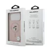 Husă spate Karl Lagerfeld din silicon lichid Karl and Choupette MagSafe pentru iPhone 17 Pro Max, roz