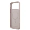 Husă spate Karl Lagerfeld din silicon lichid Karl and Choupette MagSafe pentru iPhone 17 Pro Max, roz