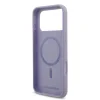 Husă spate Karl Lagerfeld din silicon lichid Karl and Choupette MagSafe pentru iPhone 17 Pro Max, violet