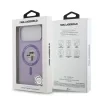 Husă spate Karl Lagerfeld din silicon lichid Karl and Choupette MagSafe pentru iPhone 17 Pro Max, violet