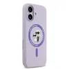 Husă spate Karl Lagerfeld din silicon lichid Karl and Choupette MagSafe pentru iPhone 17, violet