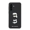 Husa spate Karl Lagerfeld din silicon lichid, model Karl and Choupette, neagră, pentru Samsung Galaxy A37