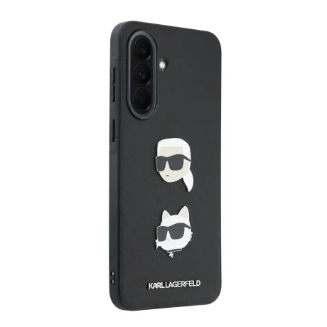 Husa spate Karl Lagerfeld din silicon lichid, model Karl and Choupette, neagră, pentru Samsung Galaxy A37