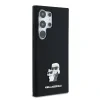 Husa spate Karl Lagerfeld din silicon lichid, model Karl and Choupette, neagră, pentru Samsung Galaxy S24 Ultra