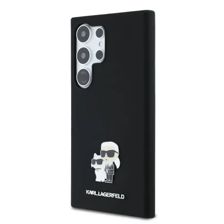 Husa spate Karl Lagerfeld din silicon lichid, model Karl and Choupette, neagră, pentru Samsung Galaxy S24 Ultra