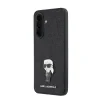 Husă spate Karl Lagerfeld Fixed Glitter Metal Ikonic pentru Samsung Galaxy A37 Negru