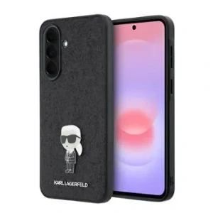 Husă spate Karl Lagerfeld Fixed Glitter Metal Ikonic pentru Samsung Galaxy A37 Negru