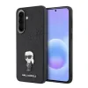 Husă spate Karl Lagerfeld Fixed Glitter Metal Ikonic pentru Samsung Galaxy A57 Negru