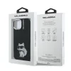 Husă spate Karl Lagerfeld IML Aquarelle Choupette pentru iPhone 15, neagră