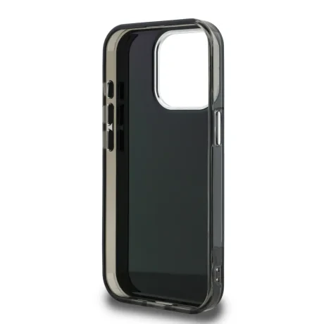Husă spate Karl Lagerfeld IML Aquarelle Choupette pentru iPhone 15 Pro Max, neagră